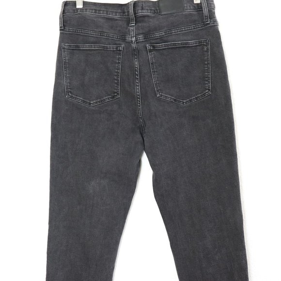 MADEWELL Classic Straight High Rise Denim Jean : Black 31 W Sz 10 - 12 - Picture 7 of 14